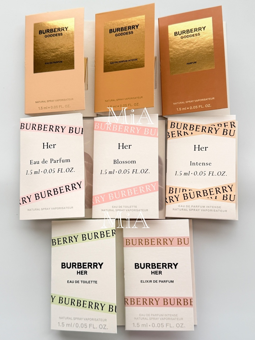 Burberry Goddess & Burberry Her Perfume Collection Sample Size (8pcs)
